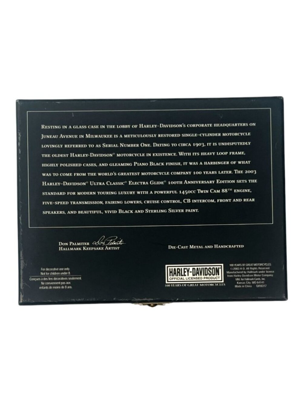 Harley Davidson 100th Anniversary Edition Hallmark Keepsake 2003 Set 2 Ornaments - Picture 4 of 5